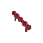 Red Wooden Handle, 17 cm
