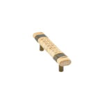 Handcrafted Woven Cane Cabinet Pull Handle with Antique Brass Finish, for Drawers,