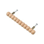 Wooden Pull Handle, Natural Wood, 18 cm Length, 13.5 cm Hole-to-Hole, Bubble Design, for Wardrobes and Doors