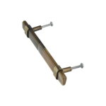 Natural Horn & Antique Brass T-Bar Cabinet Pull Handle, - Image 2