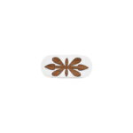 Wooden Drawer Knob with Floral Cut-Out Design, White and Natural Wood Finish, for Cabinets, Drawers and Wardrobes - Image 2