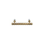 Antique Brass Beaded Bar Pull Handle for Cabinet Doors and Drawers, - Image 3