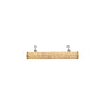 Woven Rattan and Antique Brass Cabinet Pull Handle, - Image 3
