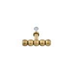 Antique Brass Beaded T-Bar Cabinet Knob, - Image 3