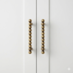 Antique Brass Beaded Bar Pull Handle for Cabinet Doors and Drawers, - Image 4
