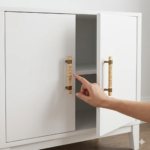 Handcrafted Woven Cane Cabinet Pull Handle with Antique Brass Finish, for Drawers, - Image 5