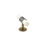 Marble-Style Cabinet Knob, White Cylindrical Grip, Antique Brass Finish, for Cabinets, Drawers and Wardrobes, Modern Minimalist Style - Image 2