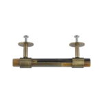 Aurelia Cabinet Handle, Natural Horn Bar with Antique Brass Hardware, - Image 3